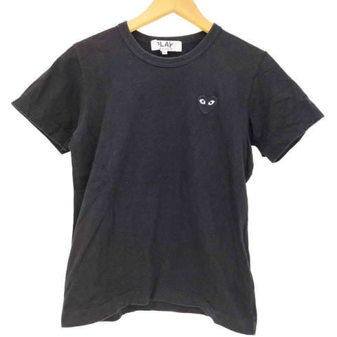 プレイコムデギャルソン PLAY COMME des GARCONS ブラック ハートワッペン Tシャツ レディース JPN:L