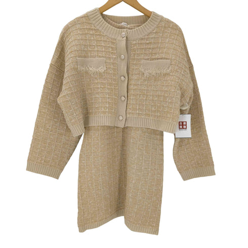 マジェスティックレゴン MAJESTIC LEGON ツイード ニット カーデ & ワンピセット レディース M