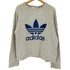 アディダス adidas 80s 両面ビックトレフォイルロゴプリント クルーネックスウェット メンズ import:L