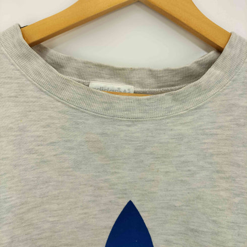 アディダス adidas 80s 両面ビックトレフォイルロゴプリント クルーネックスウェット メンズ import:L