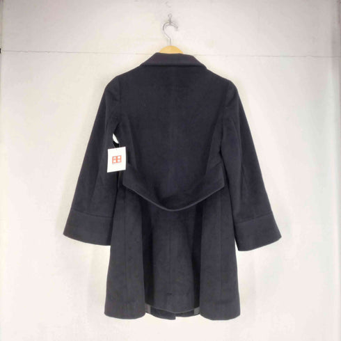 イネド INED MADE IN JAPAN アンゴラ混袖フレアステンカラーコート レディース 9