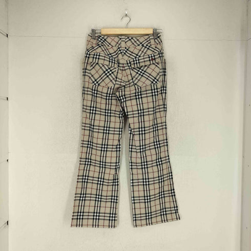 バーバリーブルーレーベル BURBERRY BLUE LABEL ノバチェックセミフレアパンツ レディース JPN:36