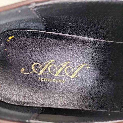 AAA+Feminine フロントリボンヒールローファー レディース 38