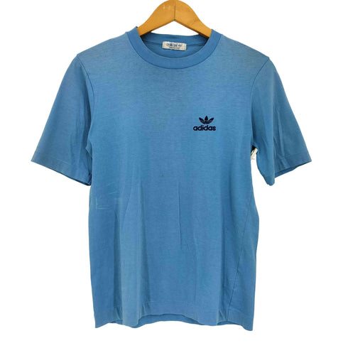 アディダス adidas 80s トレフォイルロゴ刺繍 クルーネック半袖Tシャツ レディース import:S