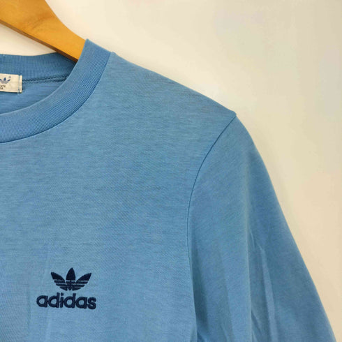 アディダス adidas 80s トレフォイルロゴ刺繍 クルーネック半袖Tシャツ レディース import:S