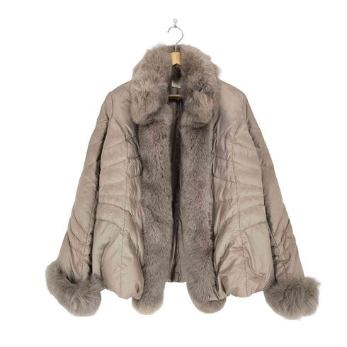 カーラ Cara fox fur フォックスファー付ダウンジャケット レディース LL