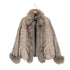 カーラ Cara fox fur フォックスファー付ダウンジャケット レディース LL