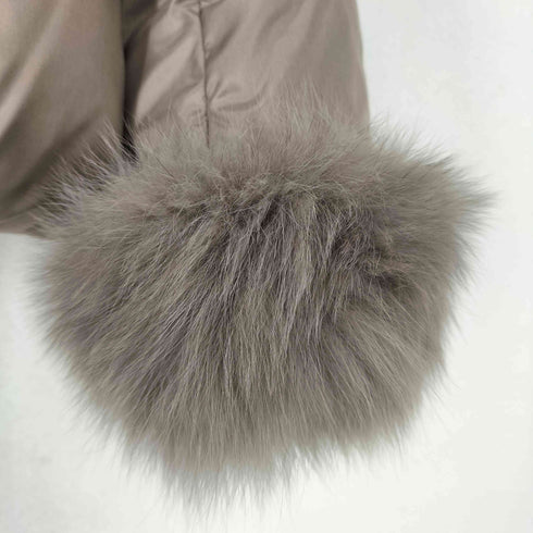 カーラ Cara fox fur フォックスファー付ダウンジャケット レディース LL