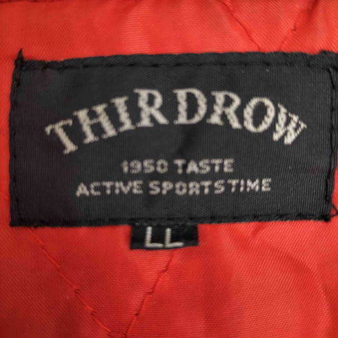 THIRDROW 和柄 竜刺繍 ベロア 別珍 スカジャン スーベニアジャケット メンズ LL
