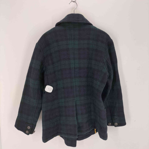 ウールリッチ WOOLRICH 00s ブラックウォッチ ウールピーコート レディース import:M