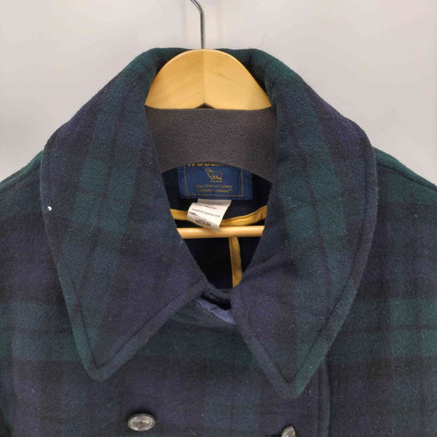 ウールリッチ WOOLRICH 00s ブラックウォッチ ウールピーコート レディース import:M