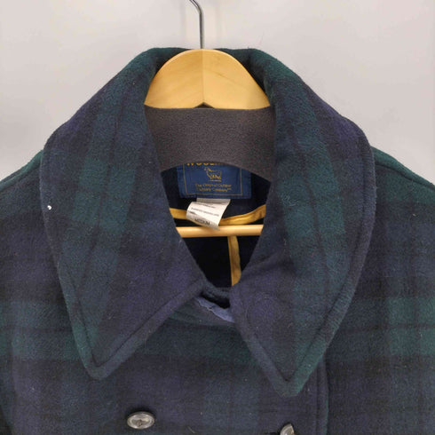 ウールリッチ WOOLRICH 00s ブラックウォッチ ウールピーコート レディース import:M
