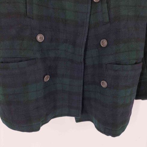 ウールリッチ WOOLRICH 00s ブラックウォッチ ウールピーコート レディース import:M