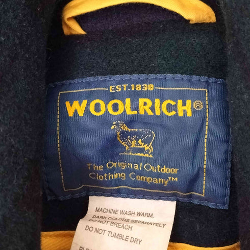 ウールリッチ WOOLRICH 00s ブラックウォッチ ウールピーコート レディース import:M