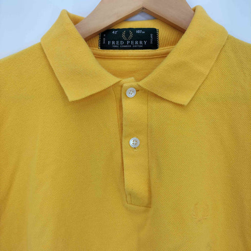 フレッドペリー FRED PERRY ロゴ刺繍 鹿の子 コットン 半袖ポロシャツ メンズ US:42