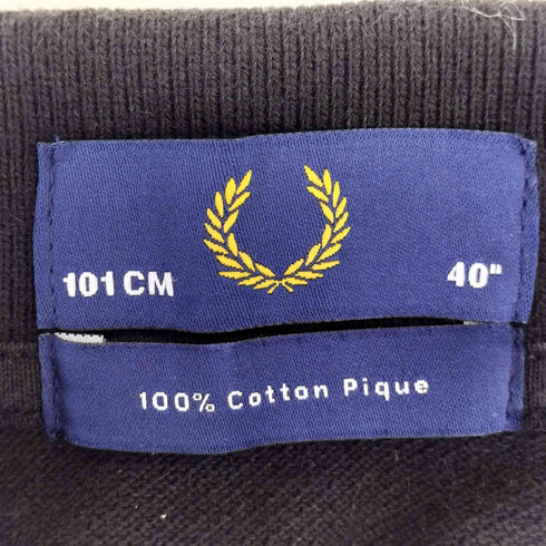 フレッドペリー FRED PERRY ロゴ刺繍 鹿の子 コットン 半袖ポロシャツ メンズ US:40