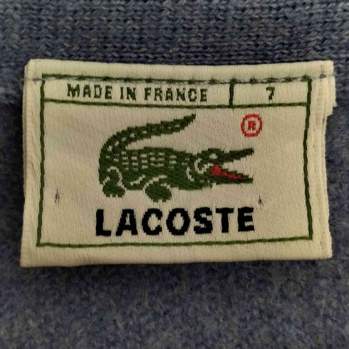 ラコステ LACOSTE フランス製 スモールワニ刺繍 ウールカーディガン メンズ