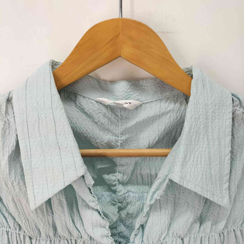マウジー moussy SHIRRING RIBBON シャツ レディース FREE
