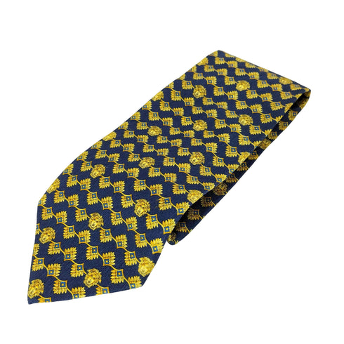 ジャンニヴェルサーチ GIANNI VERSACE メデューサ 総柄シルクネクタイ メンズ