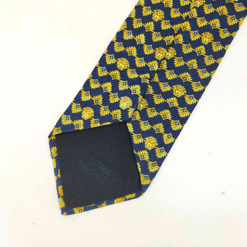 ジャンニヴェルサーチ GIANNI VERSACE メデューサ 総柄シルクネクタイ メンズ
