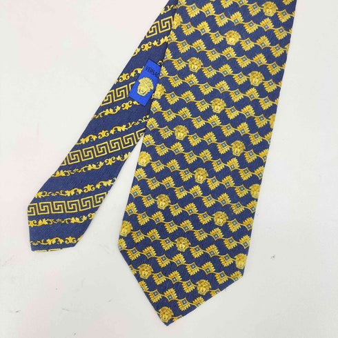 ジャンニヴェルサーチ GIANNI VERSACE メデューサ 総柄シルクネクタイ メンズ