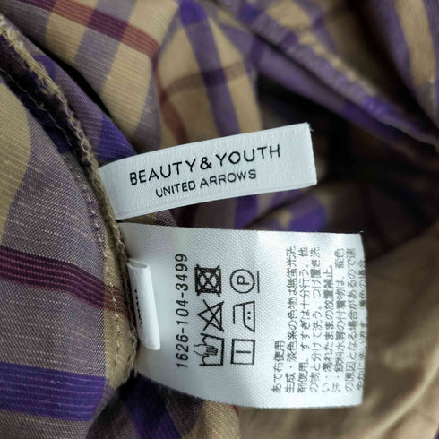 ビューティーアンドユースユナイテッドアローズ BEAUTY & YOUTH UNITED ARROWS BY∴ チェックバックオープンベルトワンピース -手洗い可能- レディース JPN:S