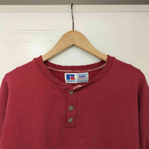 ラッセルアスレチック RUSSELL ATHLETIC 90s USA製 HIGH COTTON ヘンリーネック スウェット メンズ import:XL