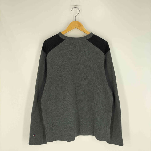 トミーヒルフィガー TOMMY HILFIGER コーデュロイ切替 Vネック コットン ニット メンズ import:M