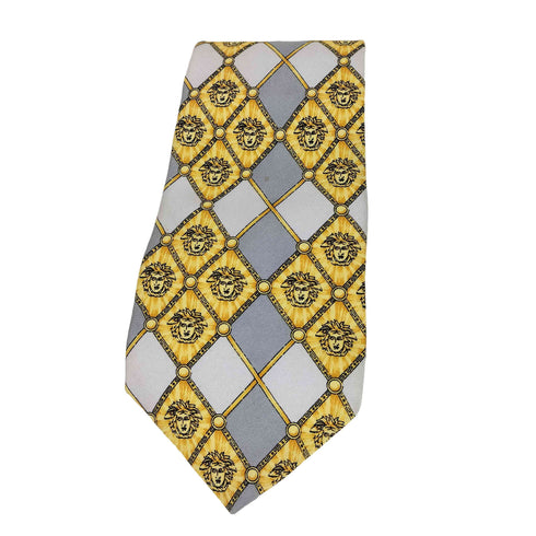 ジャンニヴェルサーチ GIANNI VERSACE メデューサ 総柄シルクネクタイ メンズ