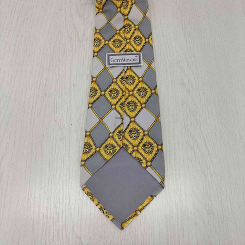 ジャンニヴェルサーチ GIANNI VERSACE メデューサ 総柄シルクネクタイ メンズ