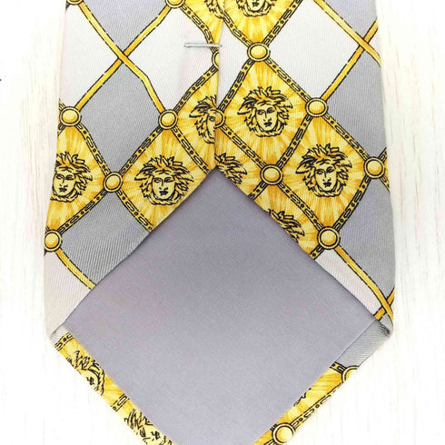 ジャンニヴェルサーチ GIANNI VERSACE メデューサ 総柄シルクネクタイ メンズ