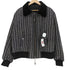 ヨウジヤマモトプールオム Yohji Yamamoto POUR HOMME 24AW LOOK 15 3BLEND ST FLIGHT JACKET スリーブレンド ストライプ フライトジャケット メンズ JPN:3