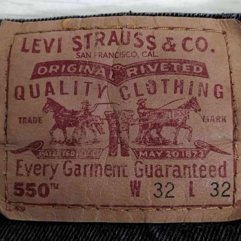 リーバイス Levis 90S メキシコ製 後染めブラック 550 RELAXED FIT テーパードデニム メンズ W32/L32