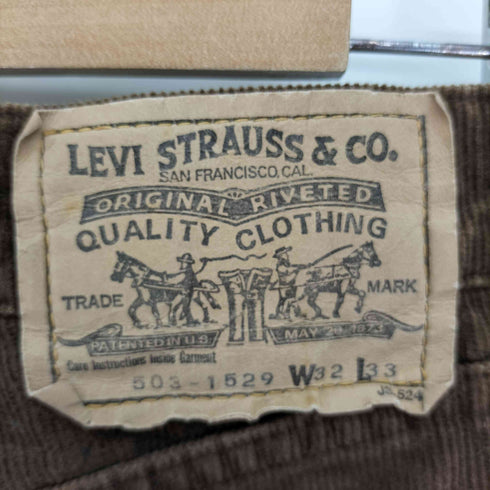 リーバイス Levis 日本製 白タブ 503-1529 コーデュロイ コーズ ストレート パンツ メンズ 32/33