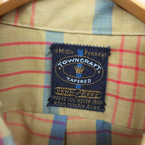 タウンクラフト TOWNCRAFT PENNEYS 60s vintage TAPERED チェックシャツ メンズ