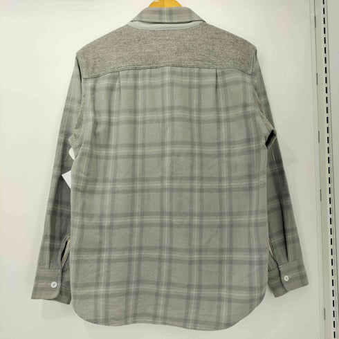 コムデギャルソンガンリュウ COMME des GARCONS GANRYU 14AW 再構築 切替 オンブレチェック フランネル テーラード ジャケット メンズ JPN:M