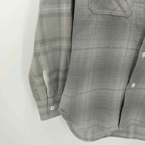 コムデギャルソンガンリュウ COMME des GARCONS GANRYU 14AW 再構築 切替 オンブレチェック フランネル テーラード ジャケット メンズ JPN:M