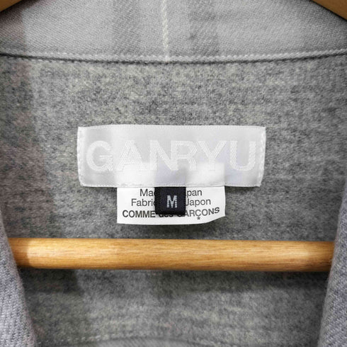 コムデギャルソンガンリュウ COMME des GARCONS GANRYU 14AW 再構築 切替 オンブレチェック フランネル テーラード ジャケット メンズ JPN:M