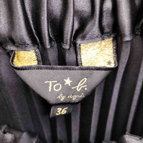 トゥービーバイアニエスベー To b. by agnes b. サテンプリーツスカート レディース 36