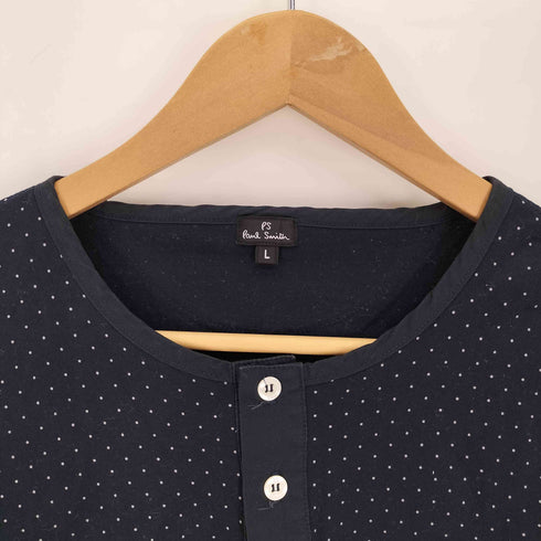 ピーエスポールスミス PS Paul Smith ドット柄ヘンリーネックカットソー メンズ JPN:L