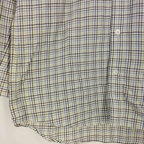 バーバリーロンドン BURBERRY LONDON ロゴ刺繍 チェック レギュラーカラーシャツ メンズ import:S