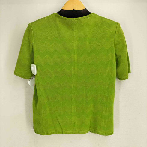 イヴサンローラン Yves Saint Laurent 80-90S レーヨントリアセテート混 S/S 金ボタン ニットカーディガン レディース import:M