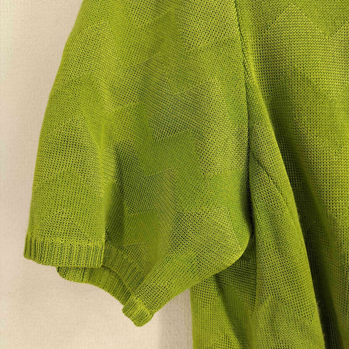 イヴサンローラン Yves Saint Laurent 80-90S レーヨントリアセテート混 S/S 金ボタン ニットカーディガン レディース import:M