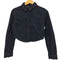 ザラ ZARA クロップド デニムシャツ レディース import:M