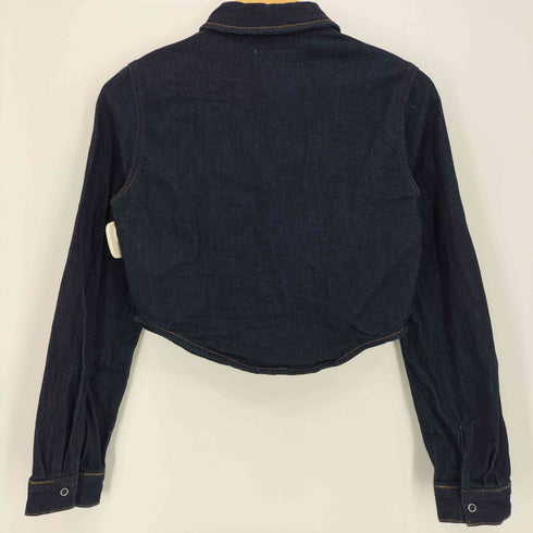 ザラ ZARA クロップド デニムシャツ レディース import:M