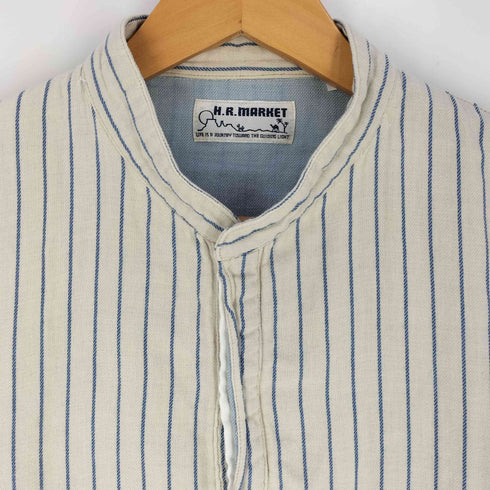 ブルーブルーハリウッドランチマーケット BLUE BLUE H.R.MARKET ストライプ プルオーバーシャツ メンズ JPN:2