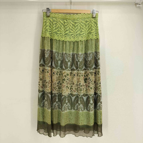 DONNA 総柄カットワークフリルシアースカート レディース M-L