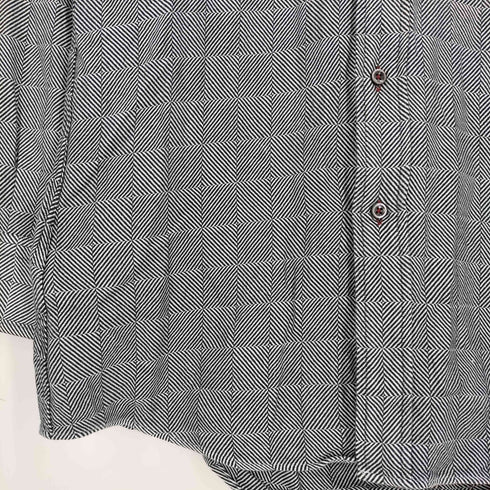 バーバリーブラックレーベル BURBERRY BLACK LABEL ジオメトリック レギュラーカラーシャツ メンズ 39