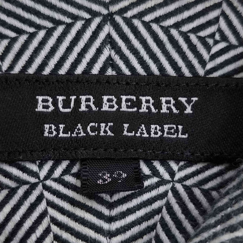 バーバリーブラックレーベル BURBERRY BLACK LABEL ジオメトリック レギュラーカラーシャツ メンズ 39