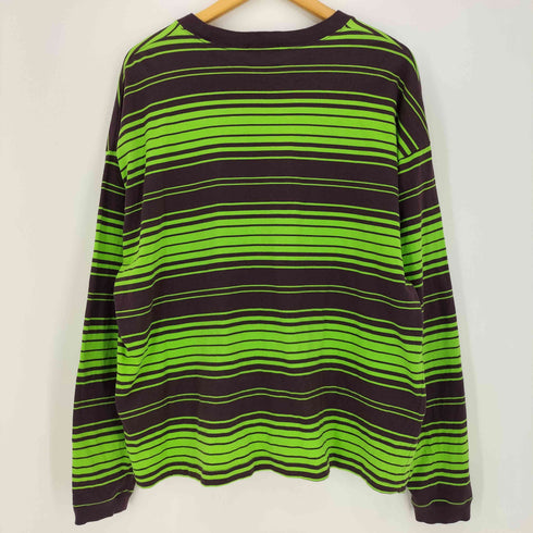 Silence Creates Rhythm YES GOOD MARKET YGM ロゴ刺繍 ボーダー クルーネックロングスリーブTシャツ メンズ